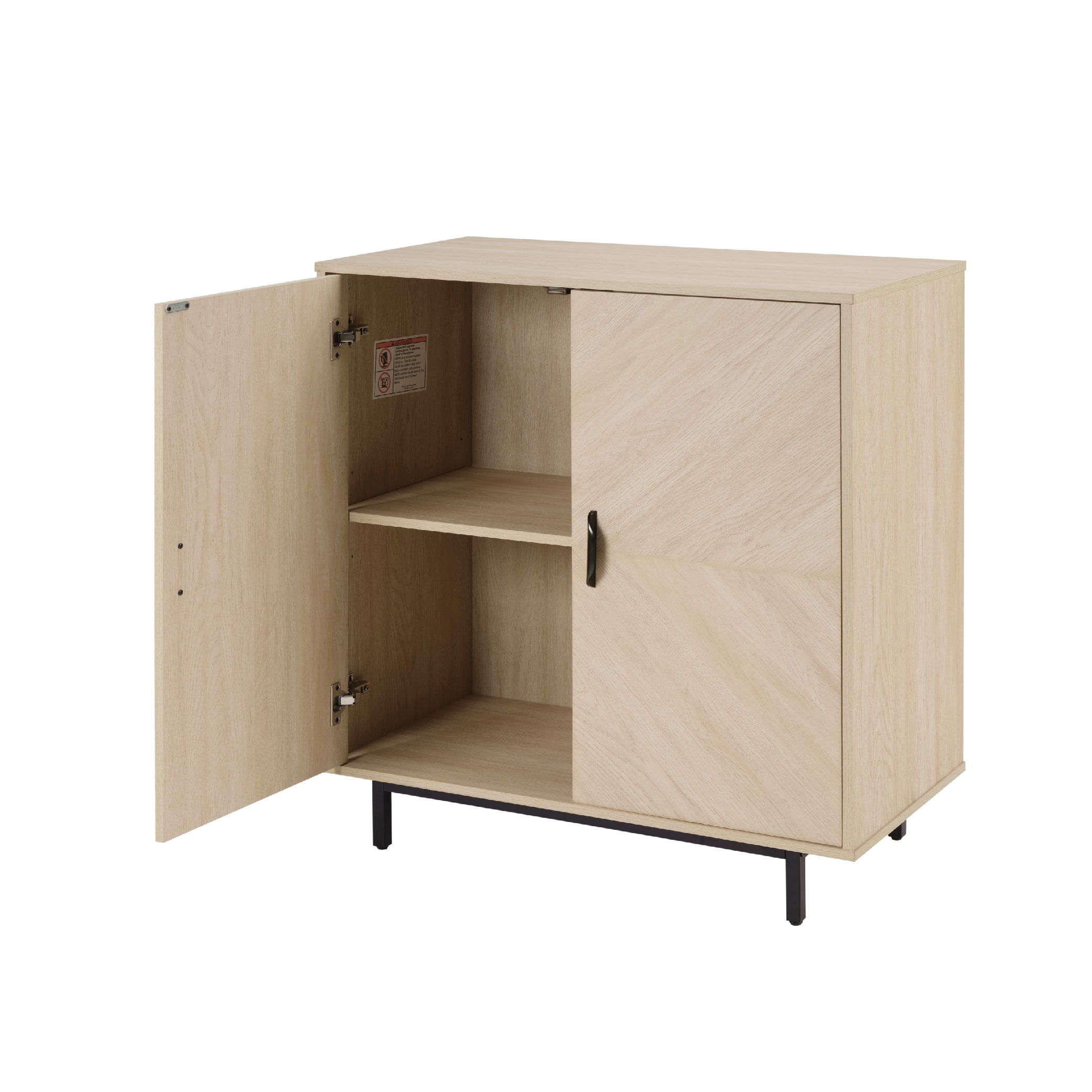 Storage Cabinet With Doors, Modern Accent Cabinet,Wood Grain Decoratio Buffet Sideboards For Living Room, Kitchen,Enterway_voghion.com